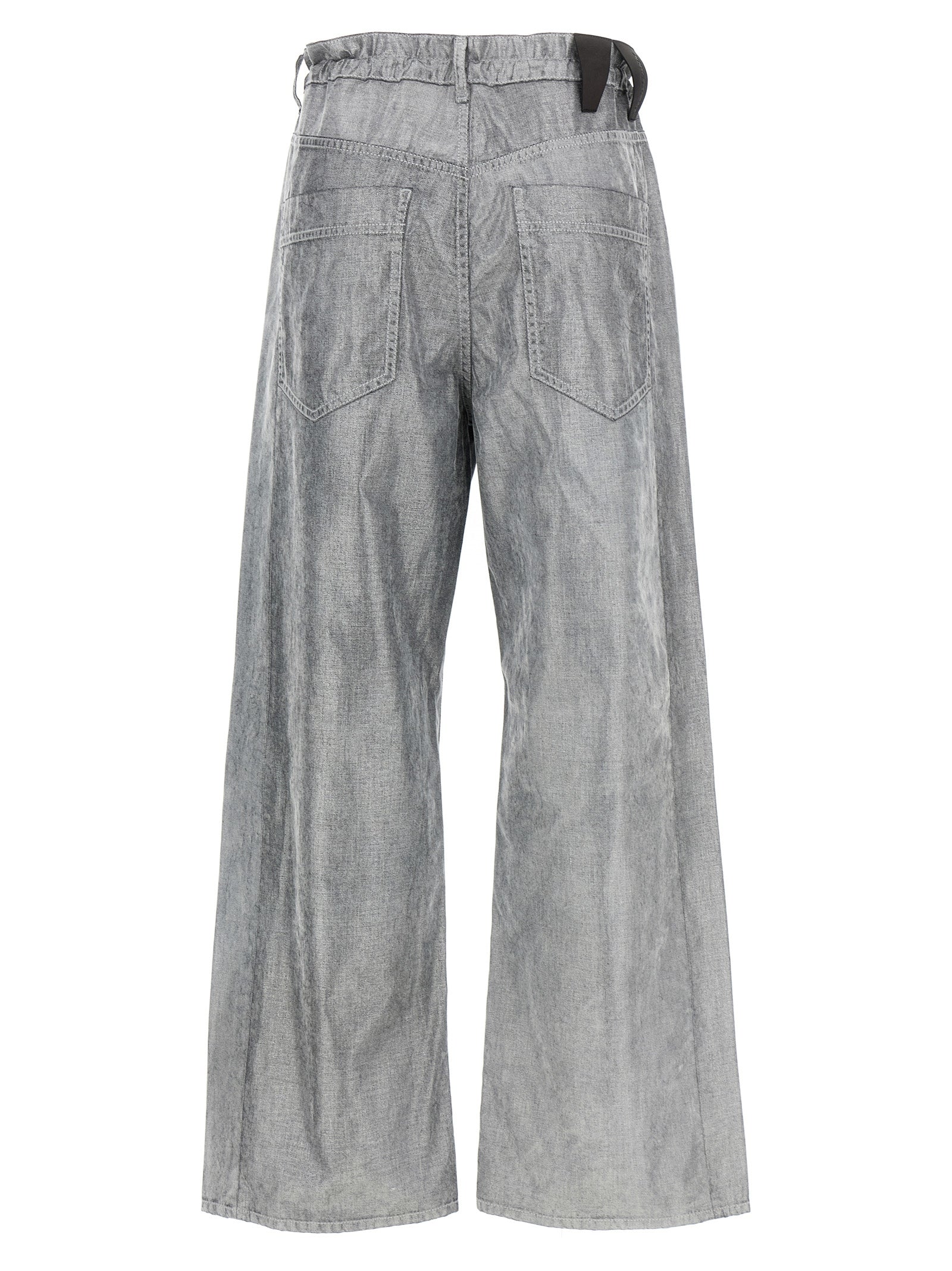 Darkpark Silver Cotton Jeans Denim