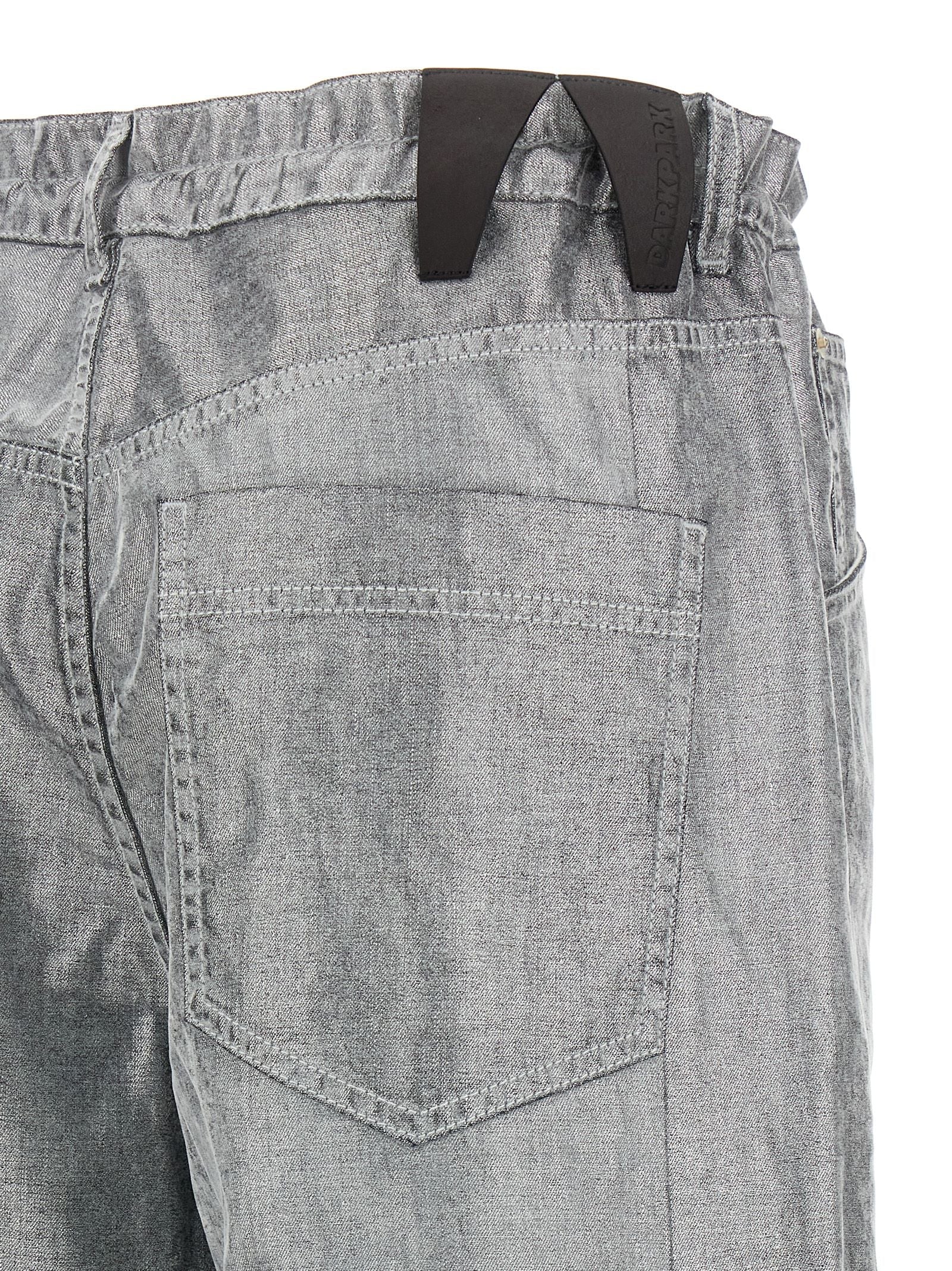 Darkpark Silver Cotton Jeans Denim