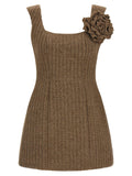 Giuseppe Di Morabito Brown Marabou Short Dress