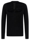 Rick Owens Black Wool Cardigan