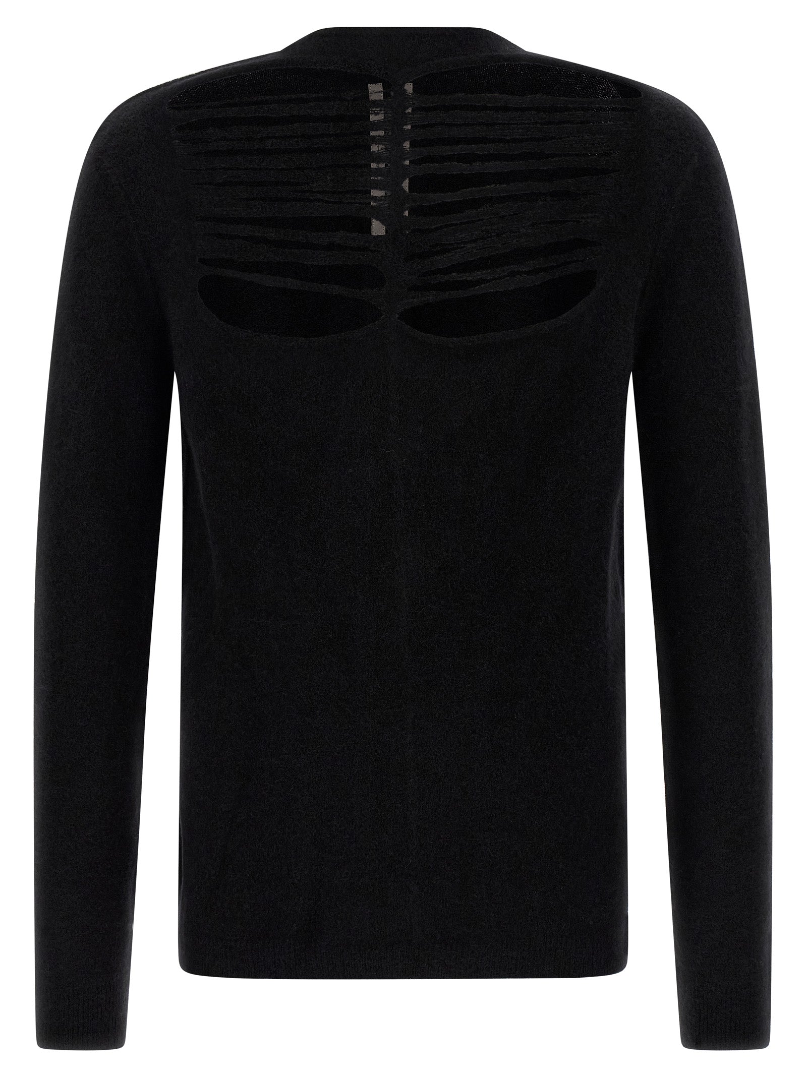 Rick Owens Black Wool Cardigan