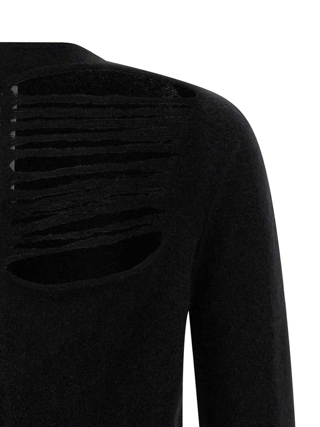 Rick Owens Black Wool Cardigan