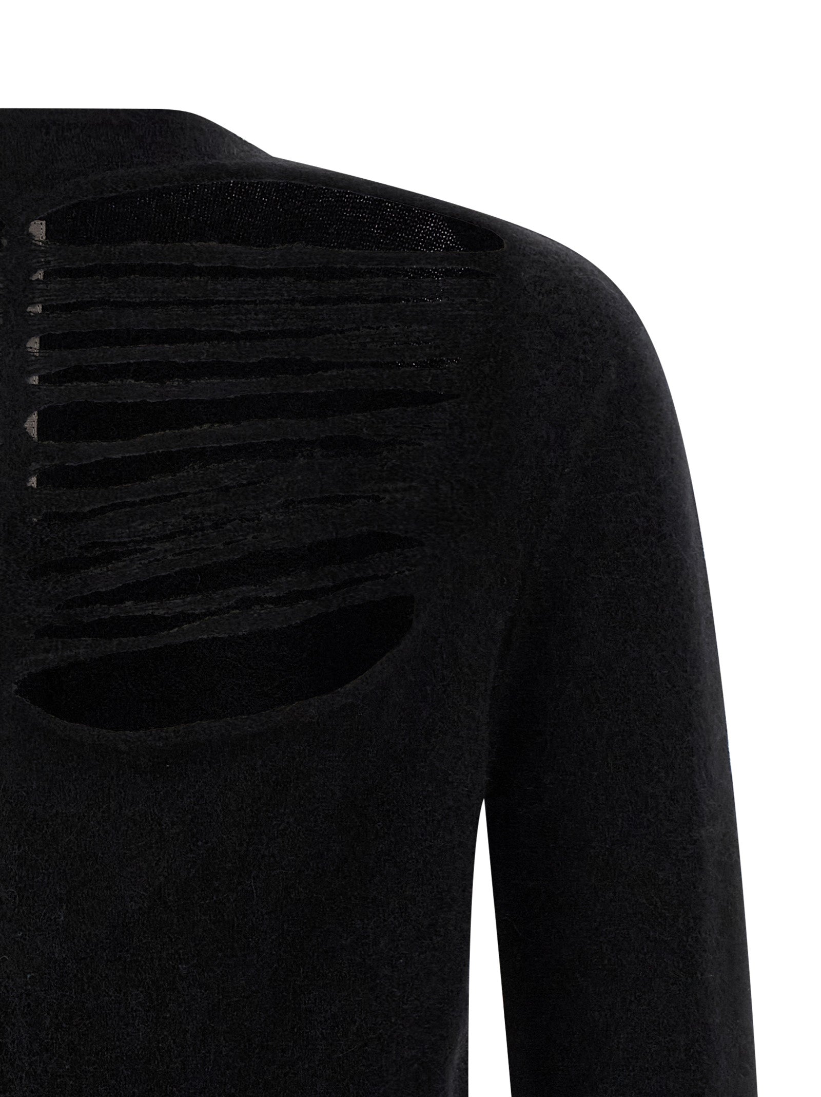 Rick Owens Black Wool Cardigan