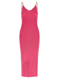 Versace Fuchsia Viscose Midi Dress