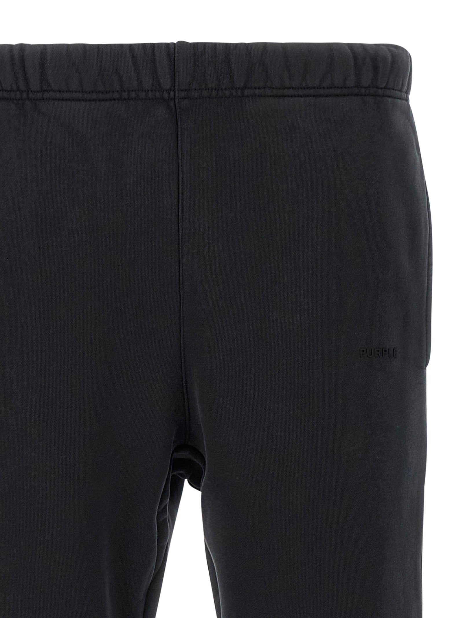 PURPLE Black Cotton Joggers (Workout Pants)