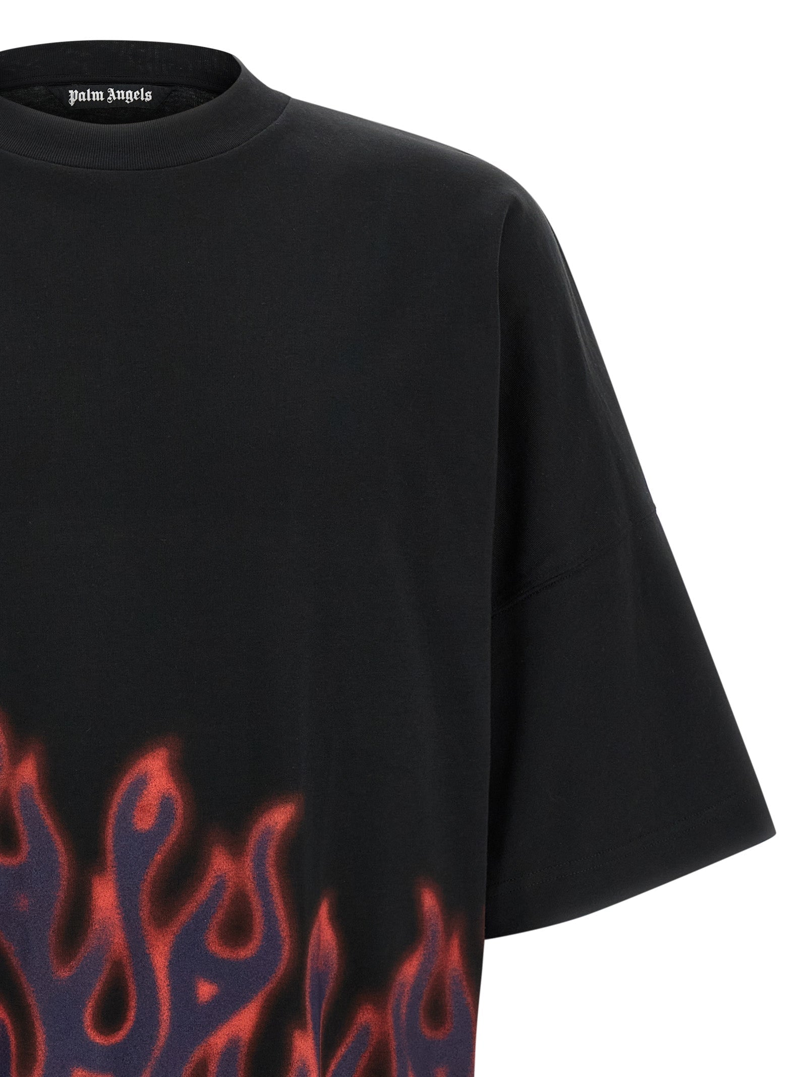 Palm Angels Black Cotton T-Shirt