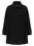 Alberto Biani Black Virgin Wool Coat