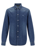Versace Blue Cotton Blouse