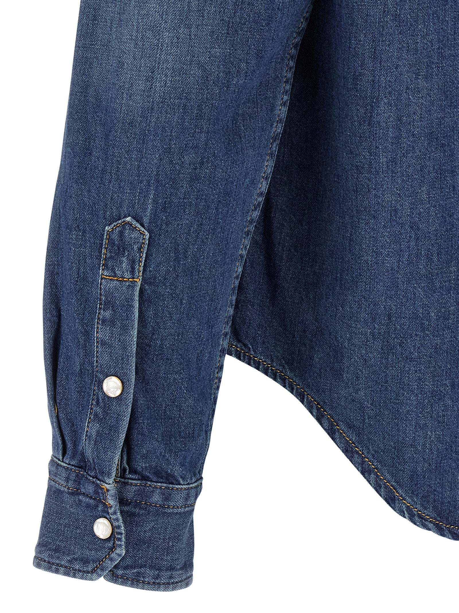 Versace Blue Cotton Blouse