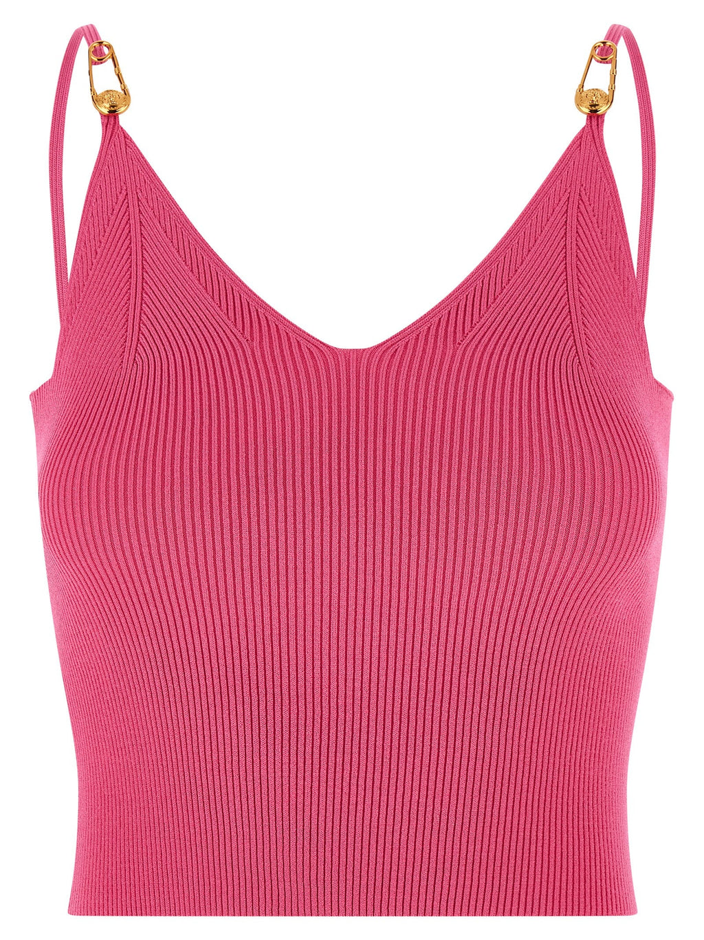 Versace Fuchsia Viscose Sleeveles T-Shirt