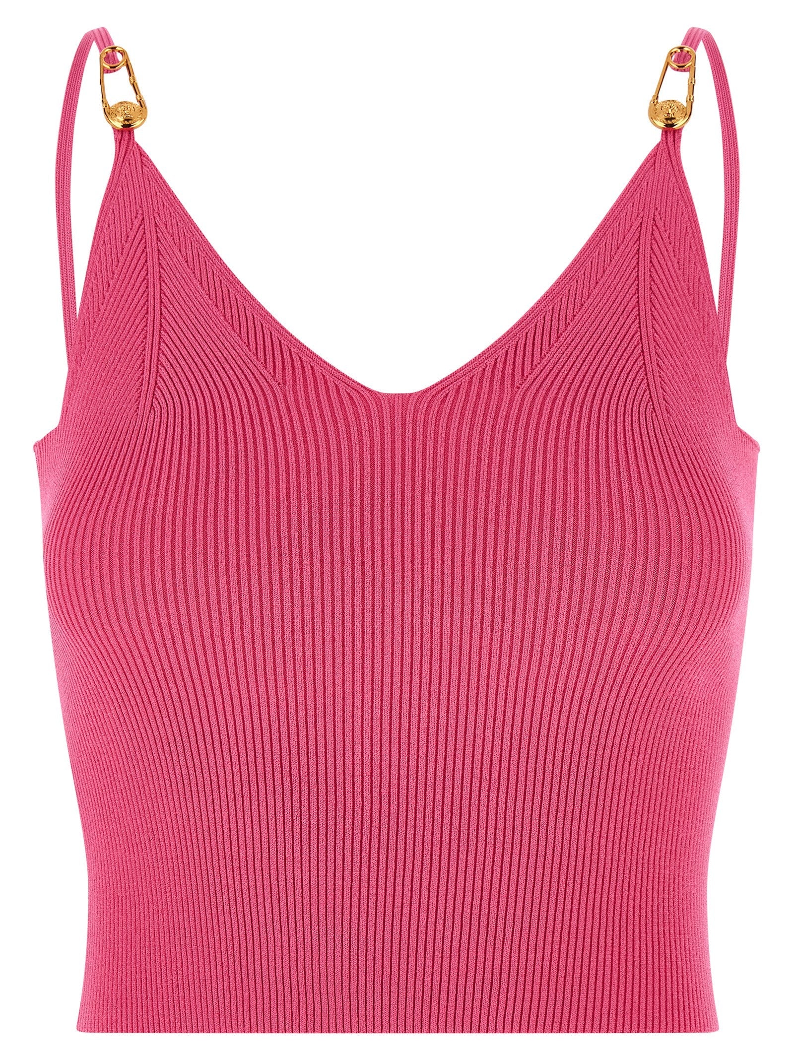 Versace Fuchsia Viscose Sleeveles T-Shirt