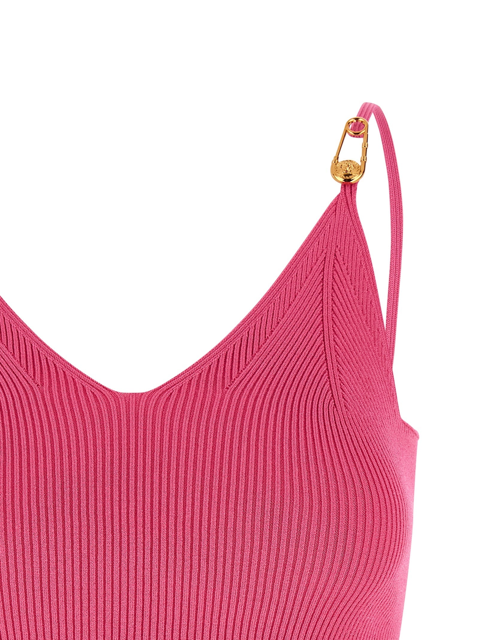 Versace Fuchsia Viscose Sleeveles T-Shirt