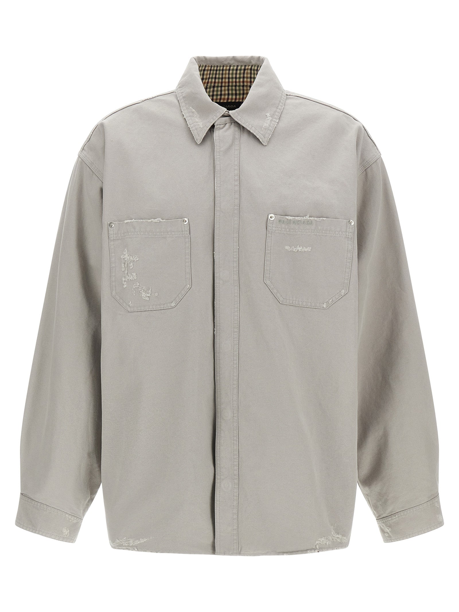 Balenciaga Gray Cotton Blouse