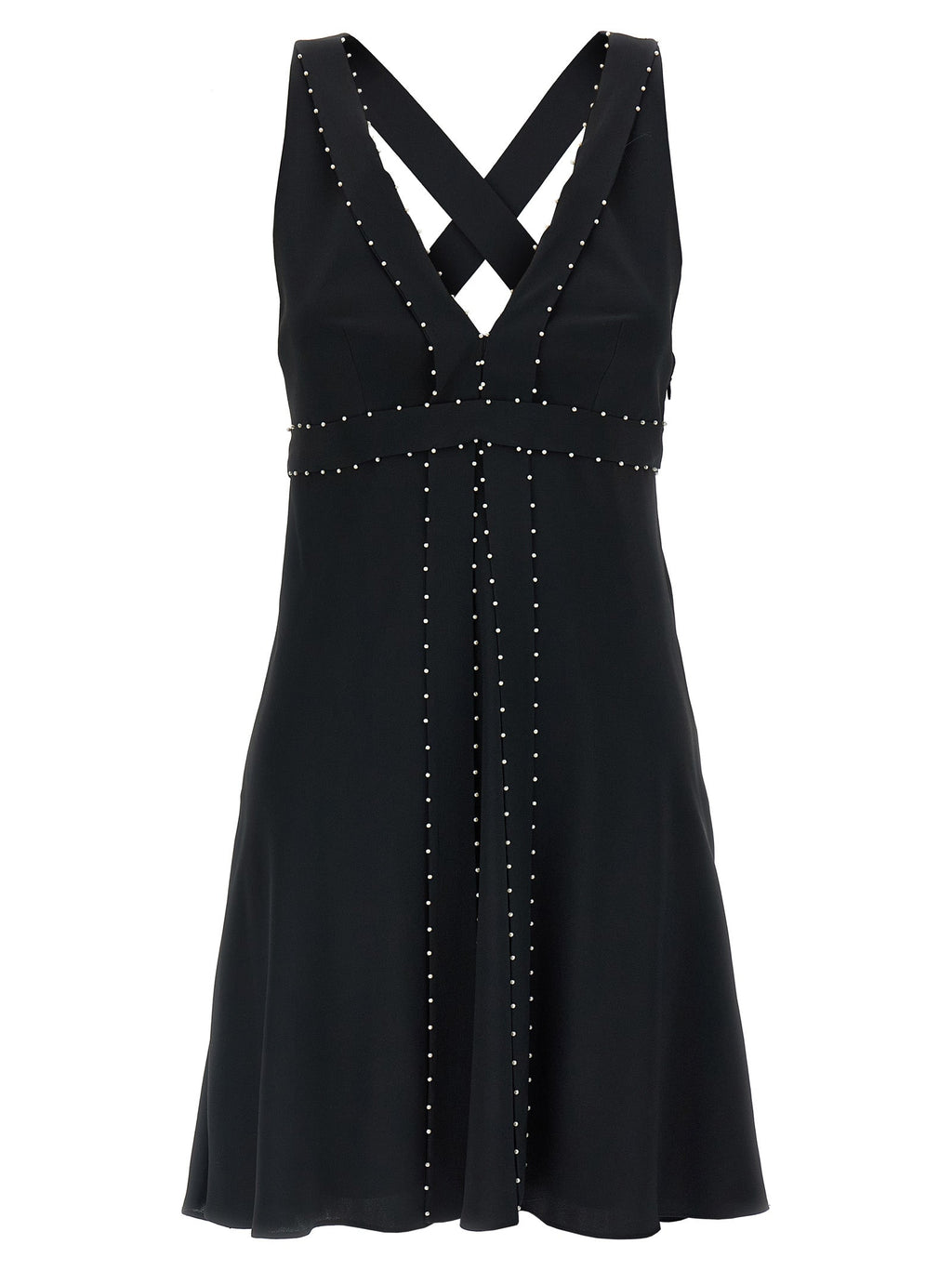 Giovanni Bedin Black Acetate Short Dress