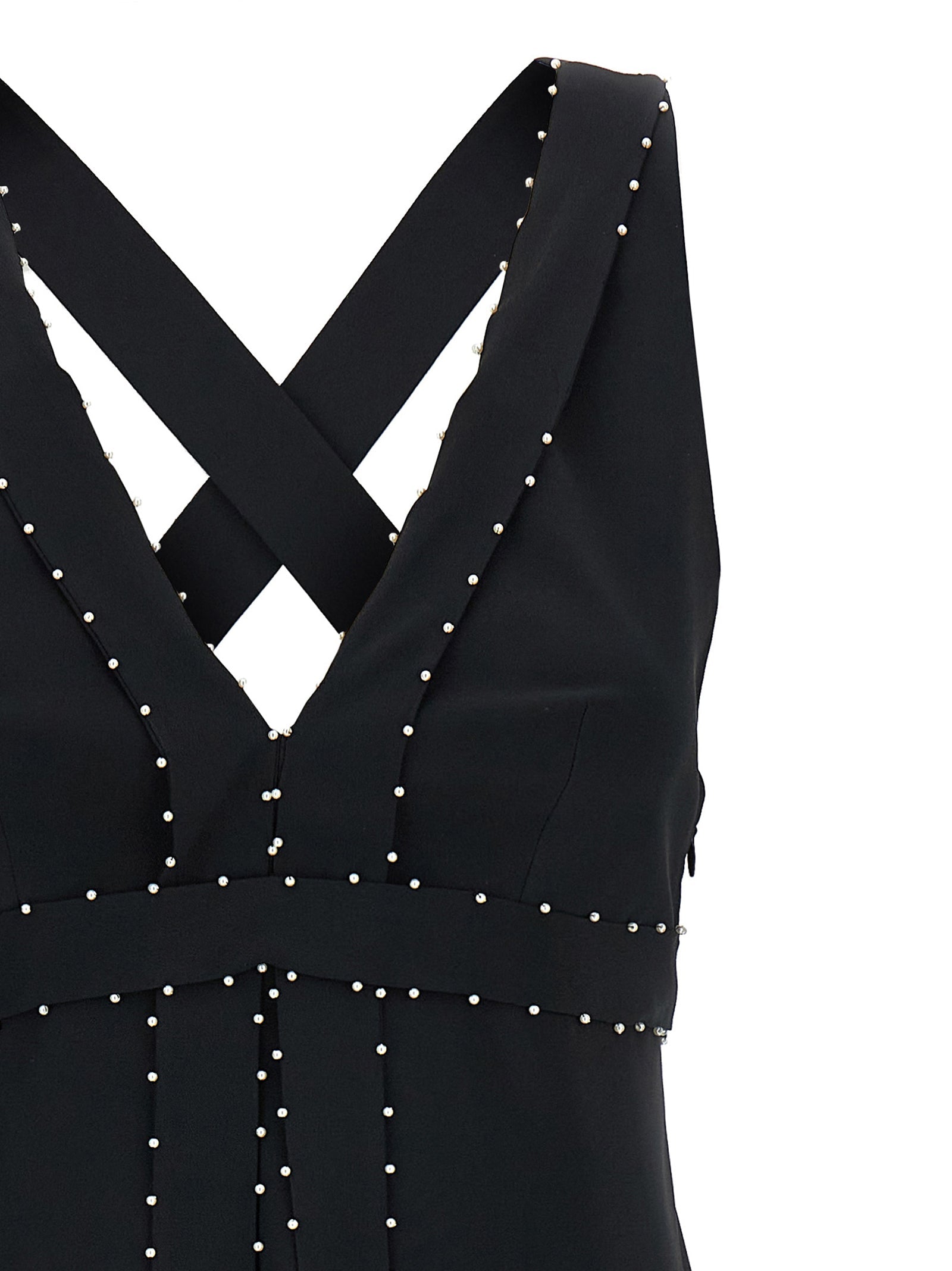Giovanni Bedin Black Acetate Short Dress