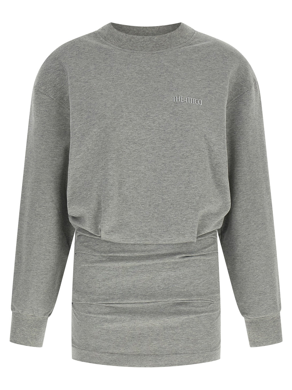The Attico Gray Cotton Short Dress