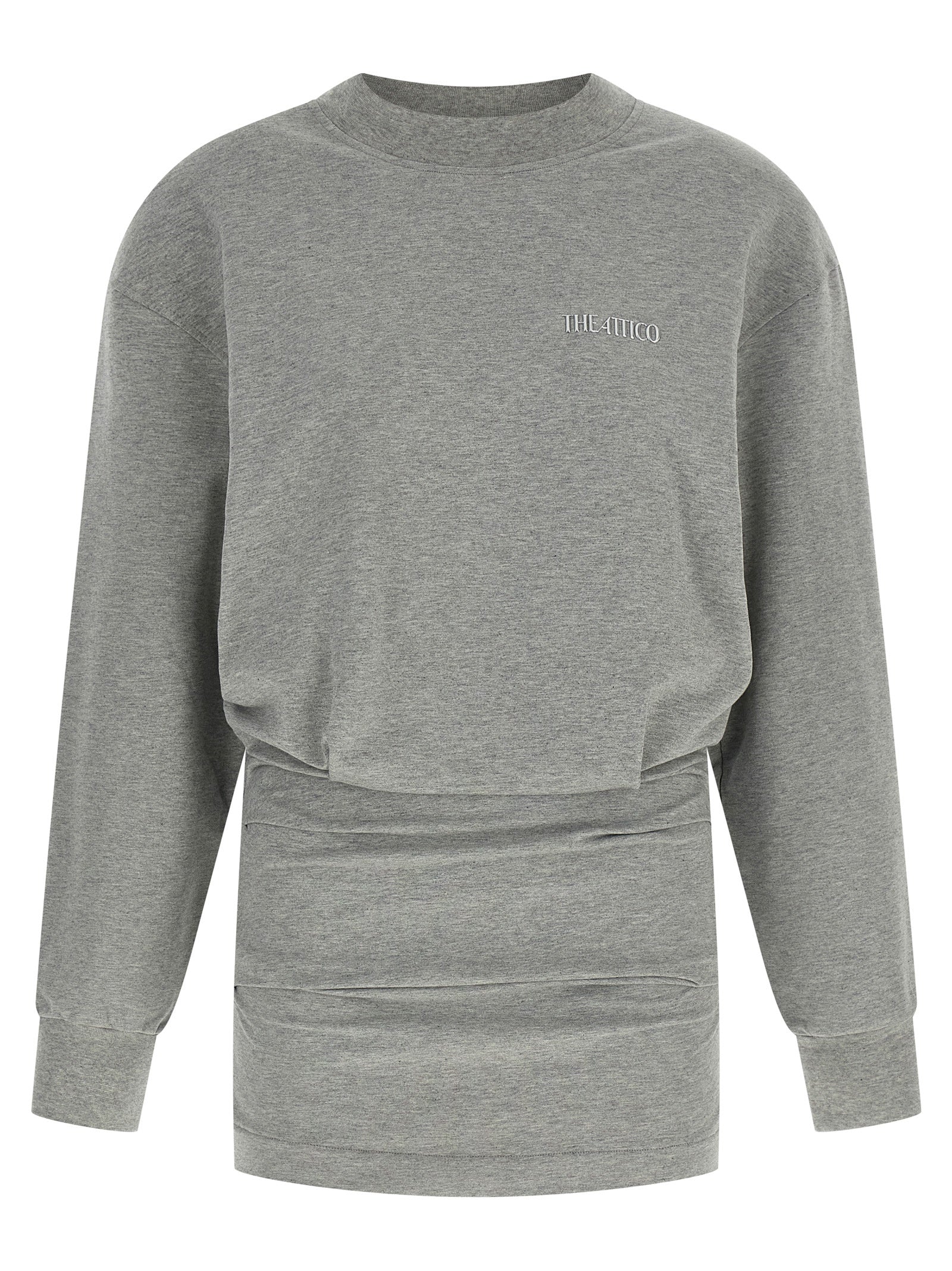 The Attico Gray Cotton Short Dress