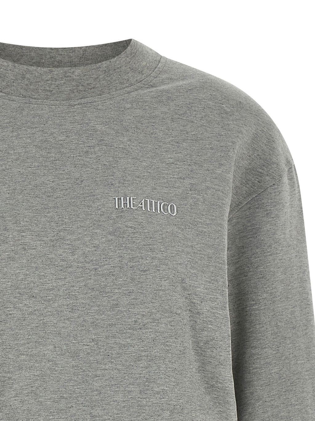 The Attico Gray Cotton Short Dress