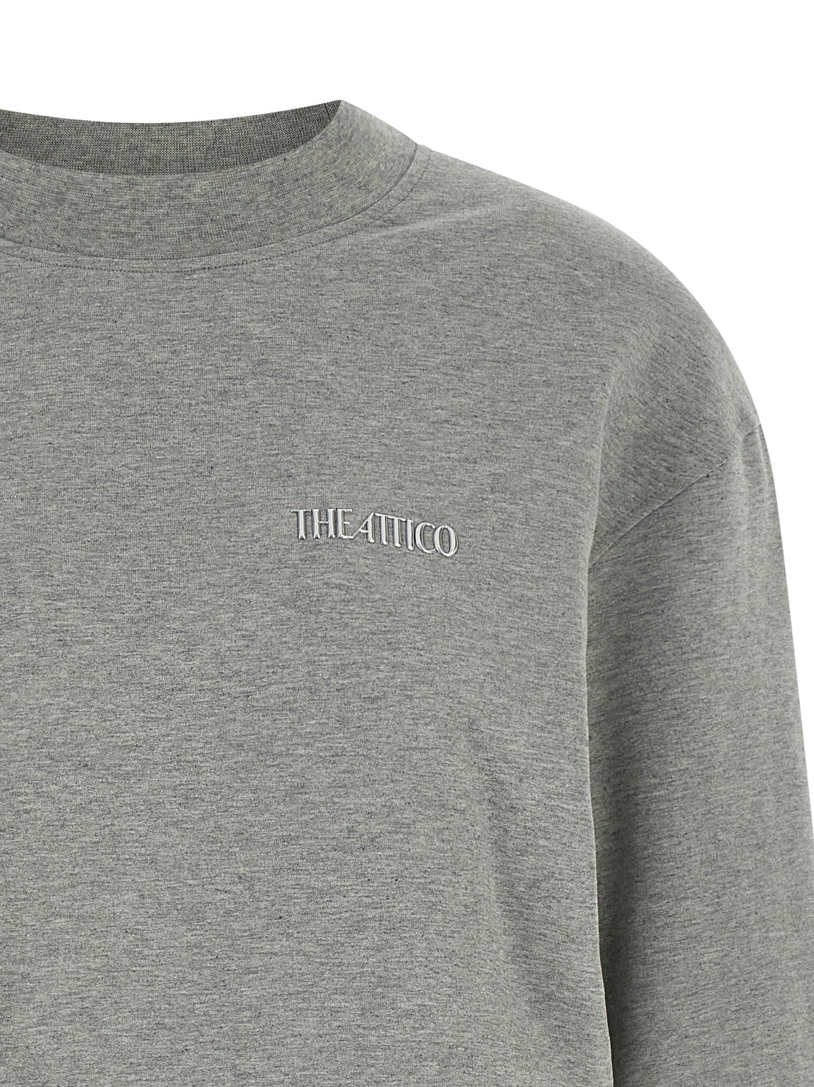 The Attico Gray Cotton Short Dress