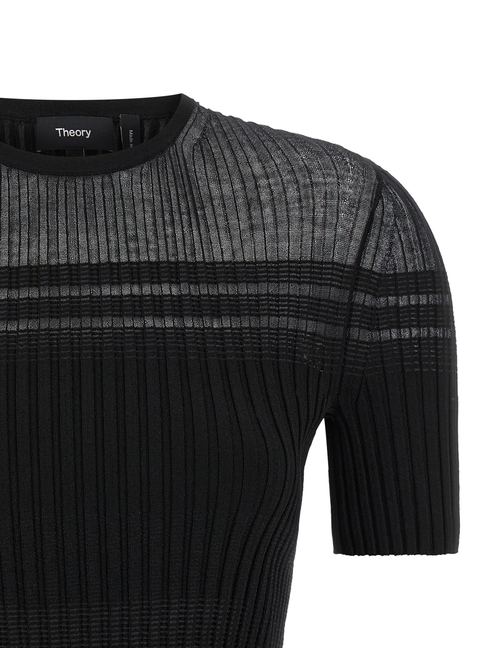 Theory Black Viscose T-Shirt