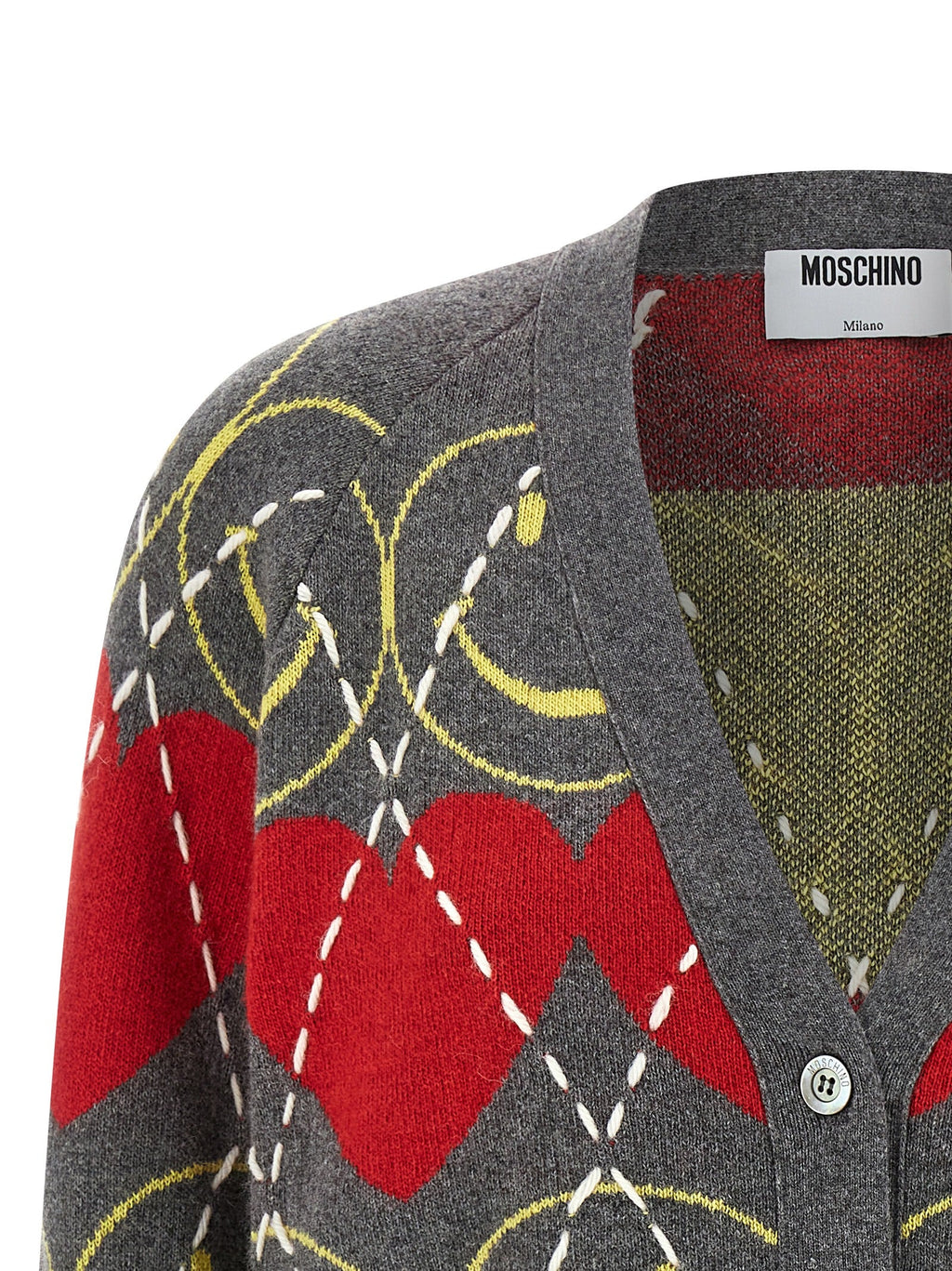 Moschino Multicolor Wool Cardigan