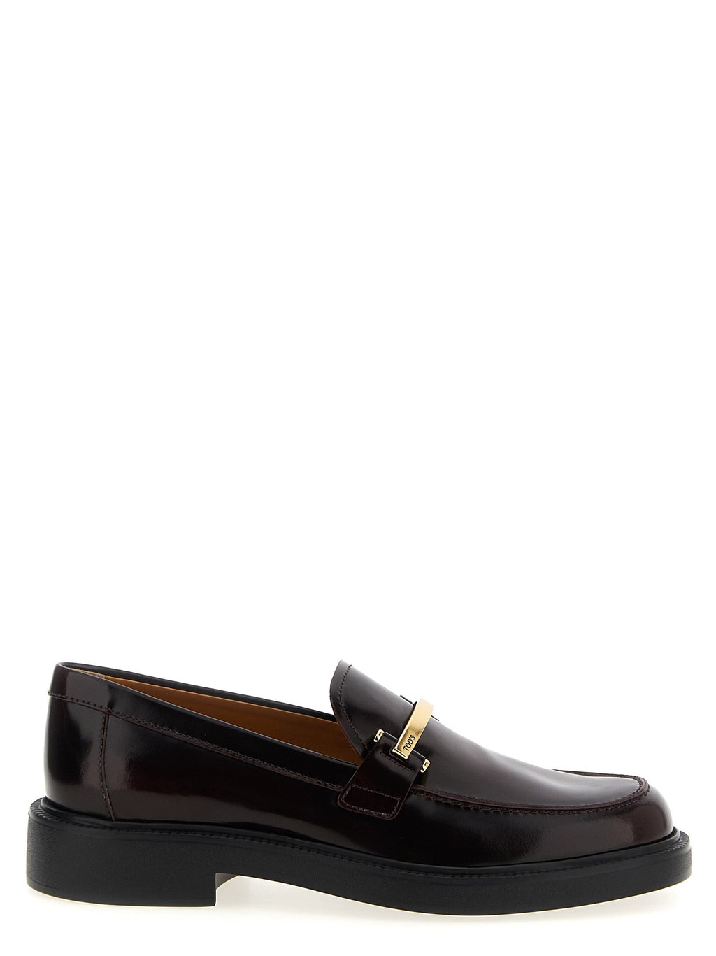 Tod's Bordeaux Calfskin Slip-On Loafers