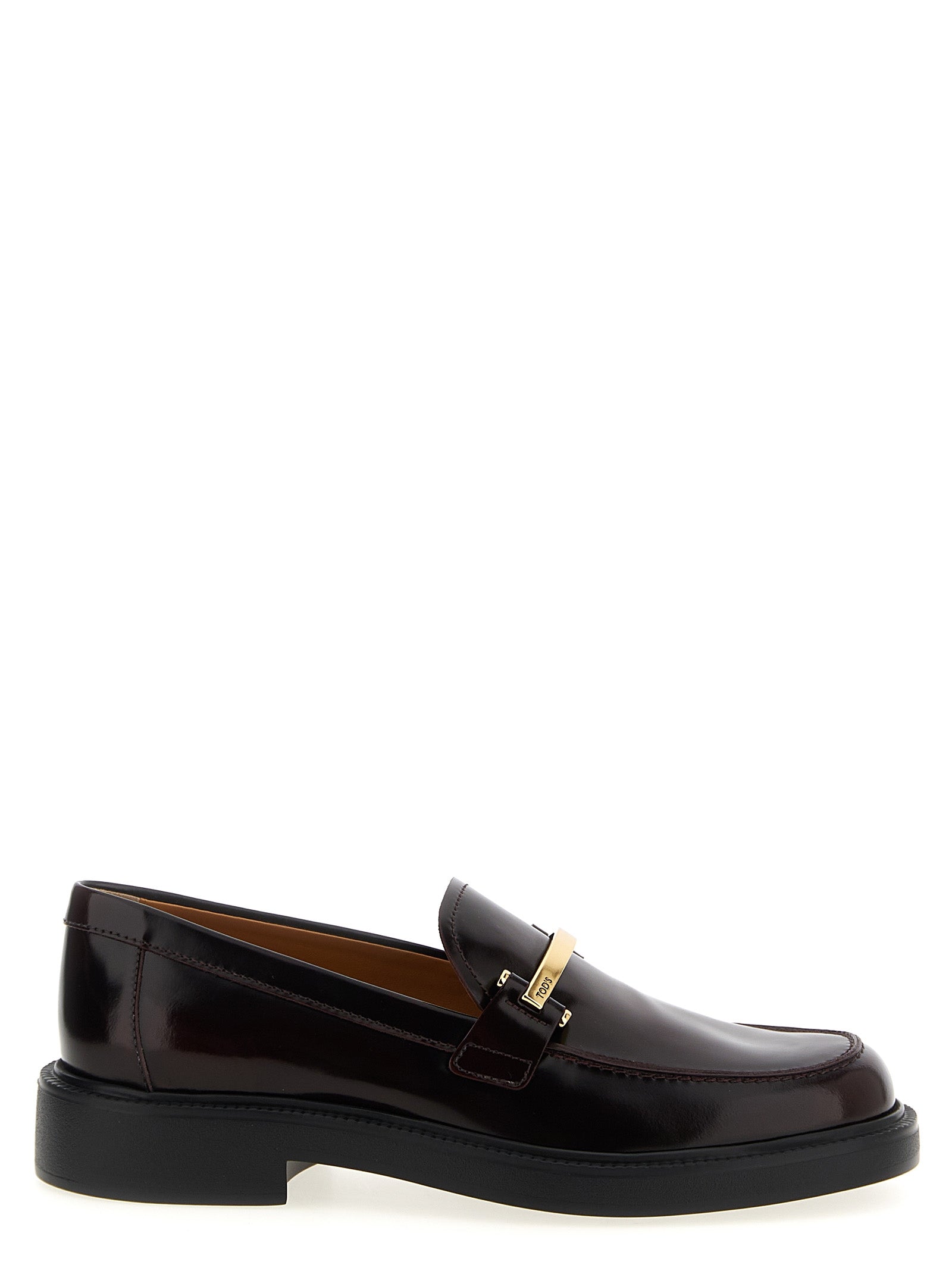 Tod's Bordeaux Calfskin Slip-On Loafers