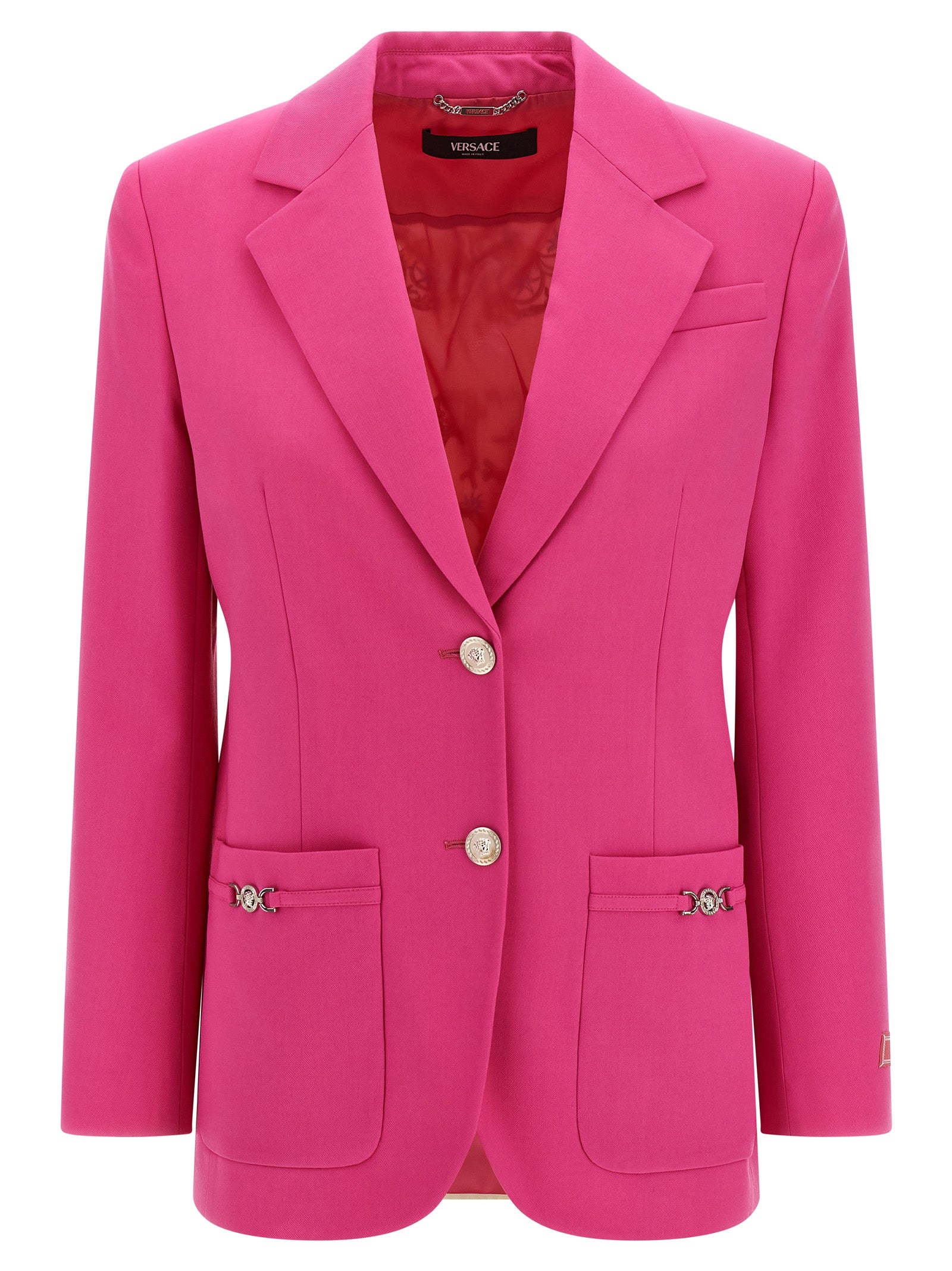 Versace Fuchsia Virgin Wool Blazer