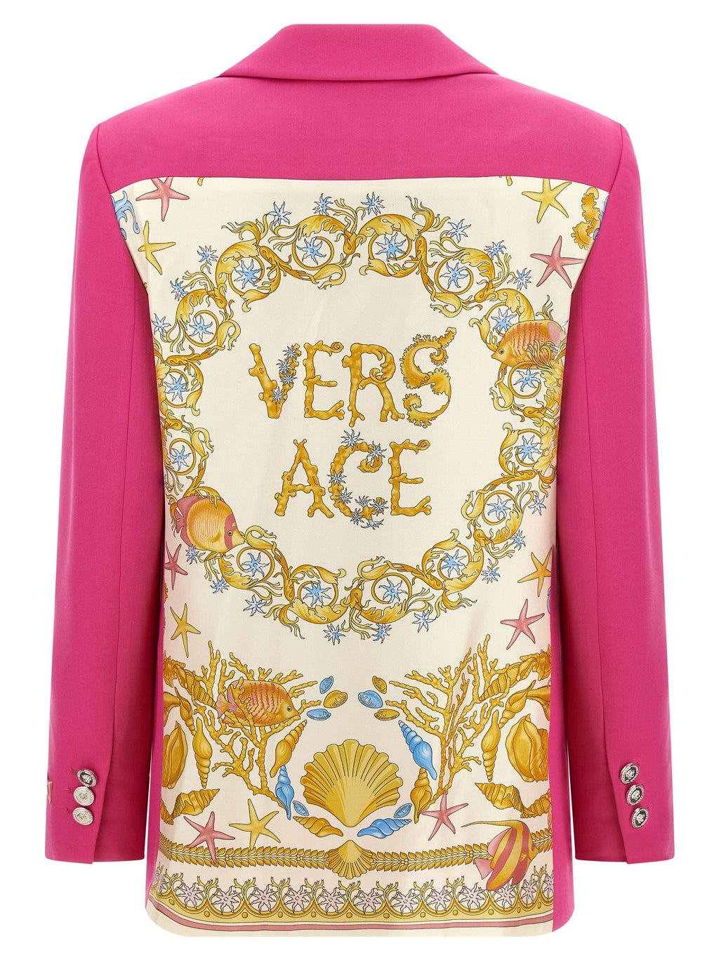 Versace Fuchsia Virgin Wool Blazer