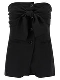 Max Mara Black Virgin Wool Tank Tops