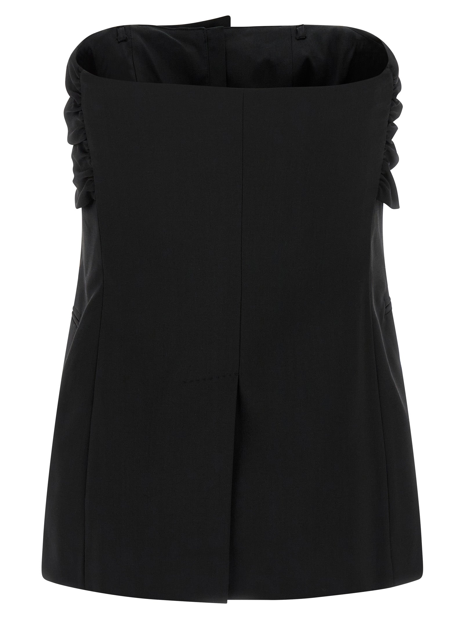 Max Mara Black Virgin Wool Tank Tops