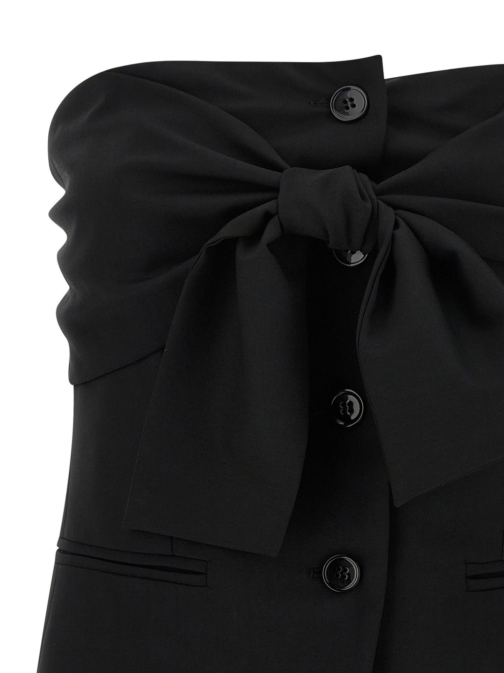 Max Mara Black Virgin Wool Tank Tops