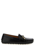 Tod's Black Calfskin Slip-On Loafers