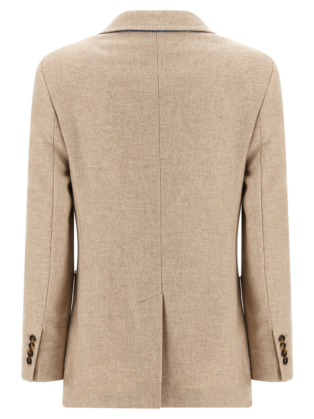 Max Mara Beige Alpaca Leather Blazer