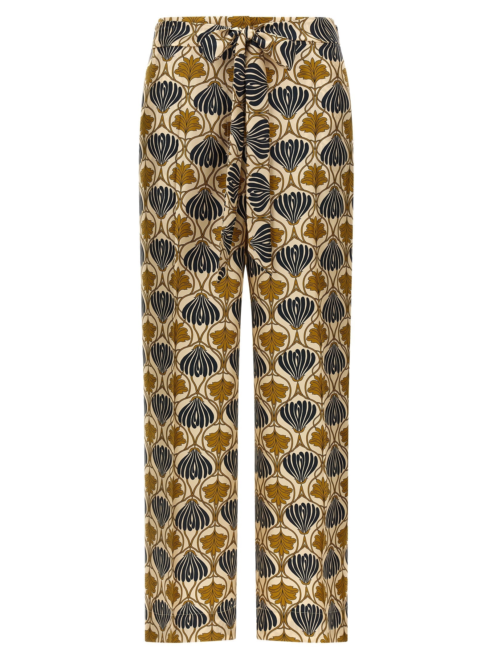 Max Mara Bicolor Silk Casual Pants