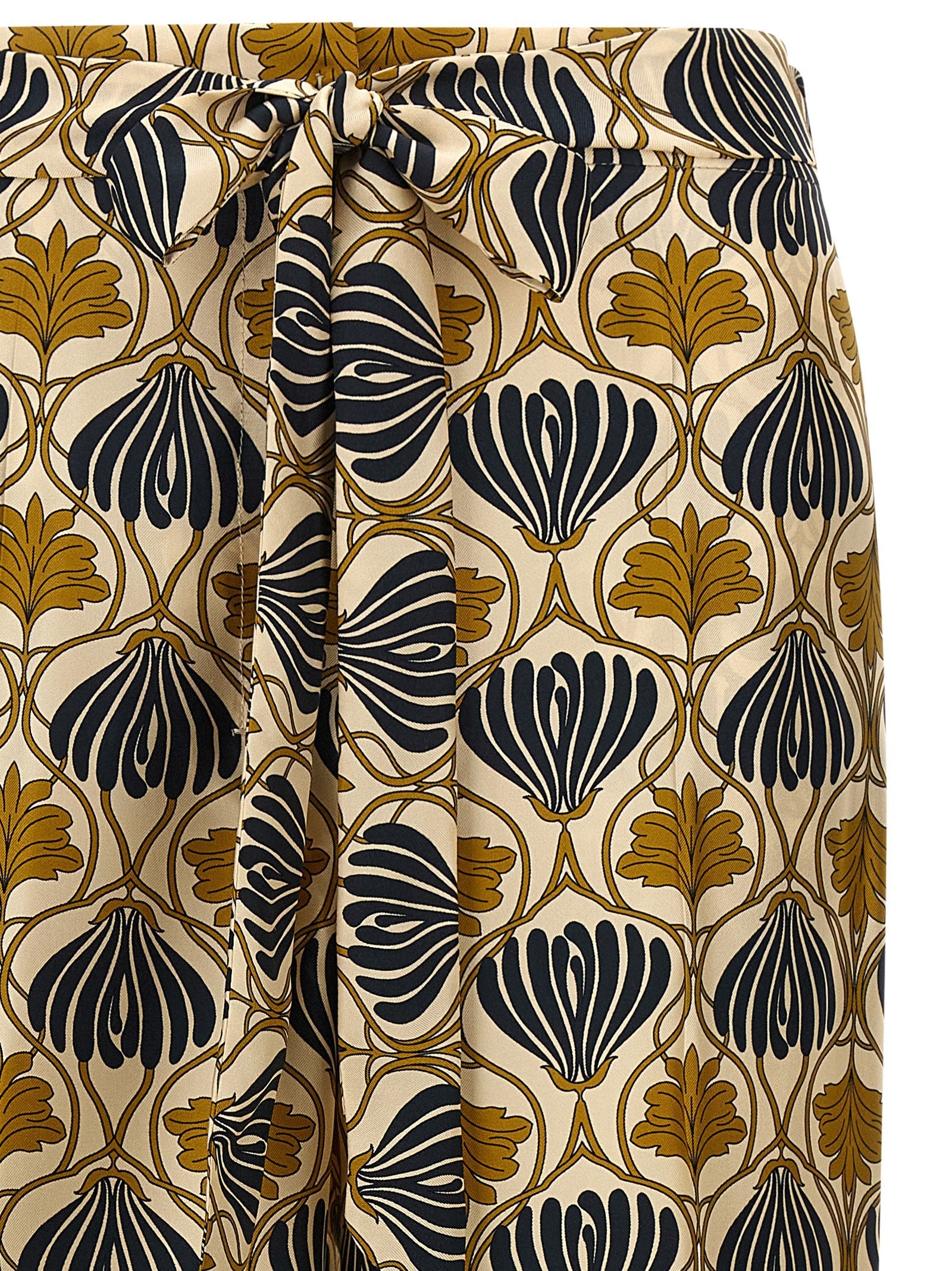 Max Mara Bicolor Silk Casual Pants