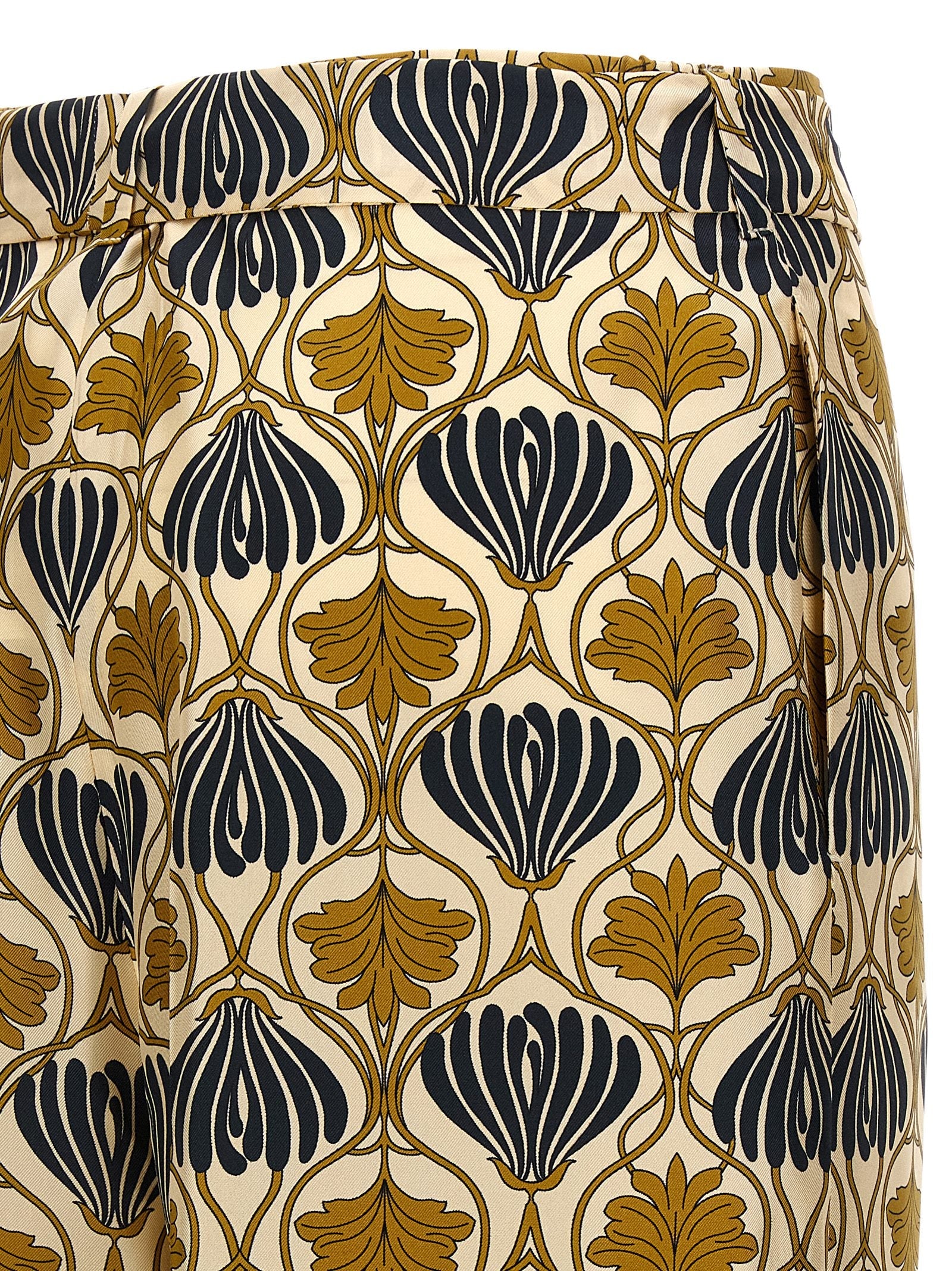 Max Mara Bicolor Silk Casual Pants