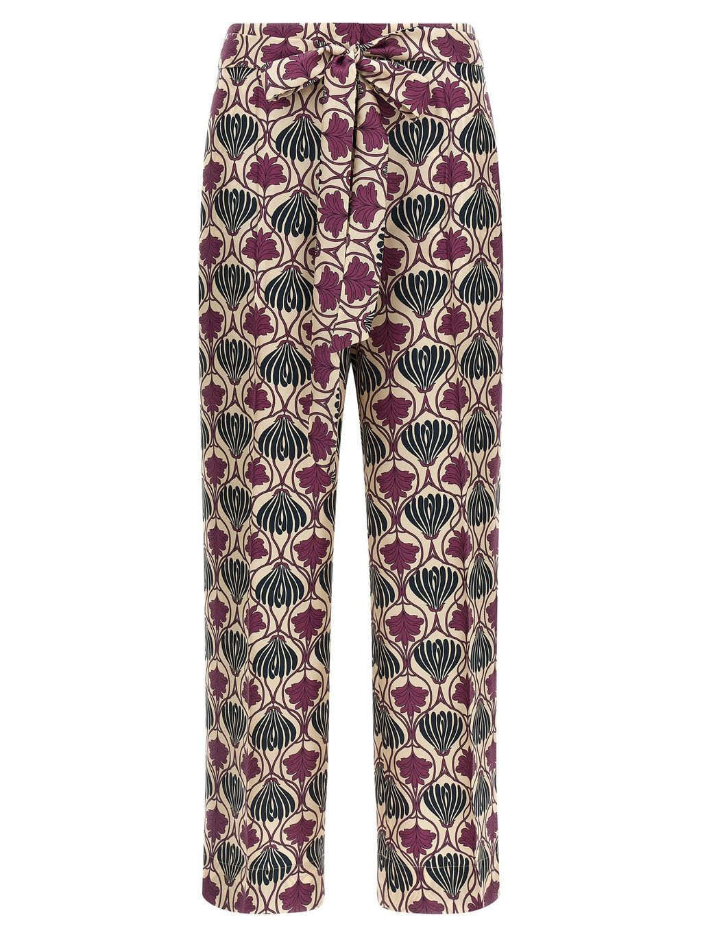 Max Mara Purple Silk Casual Pants