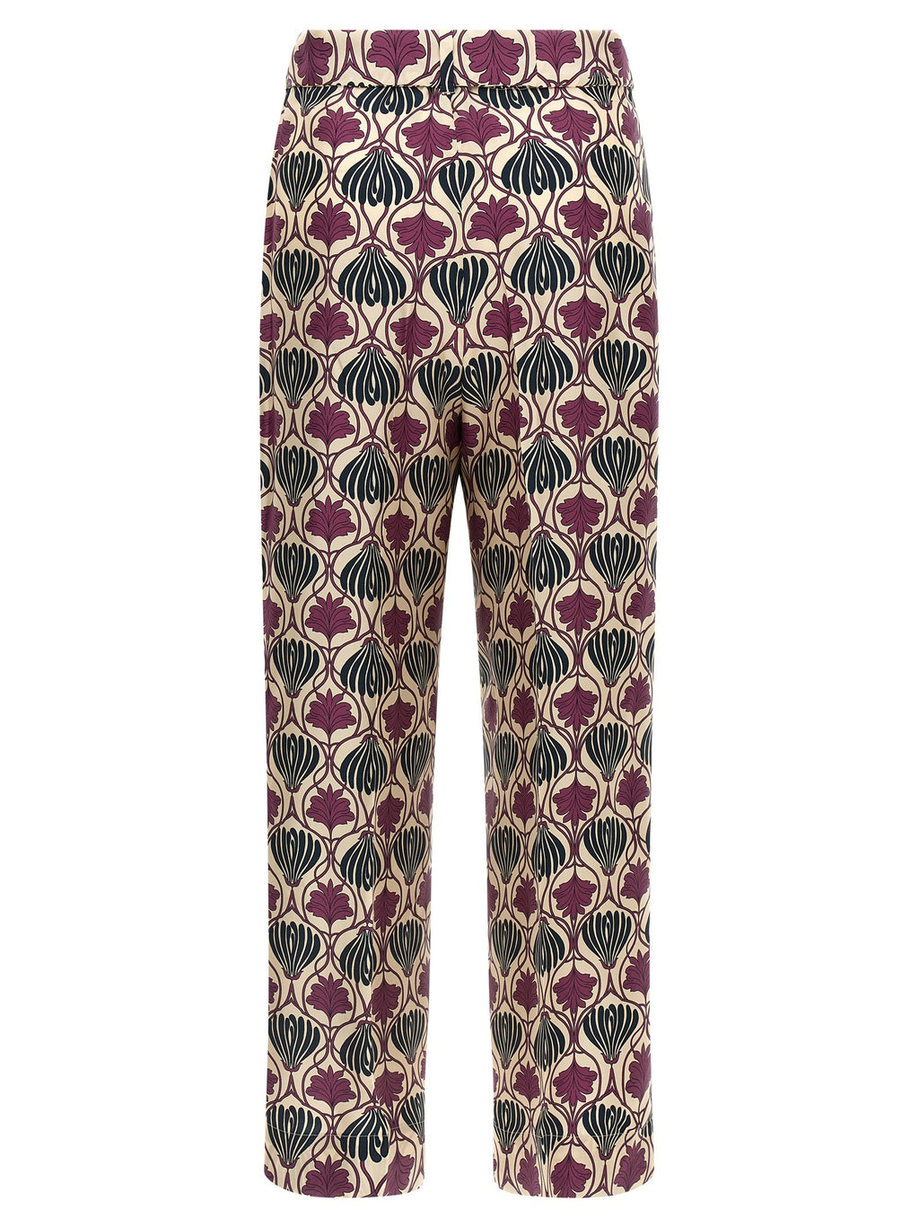 Max Mara Purple Silk Casual Pants