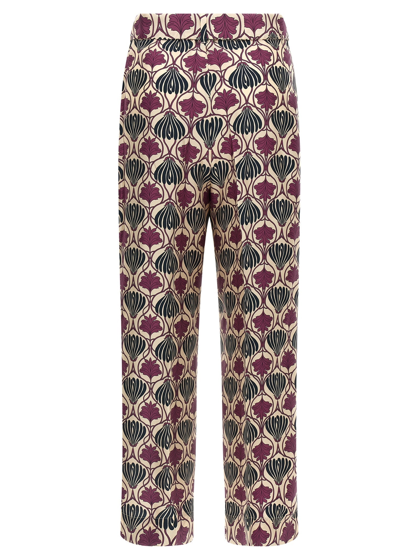 Max Mara Purple Silk Casual Pants