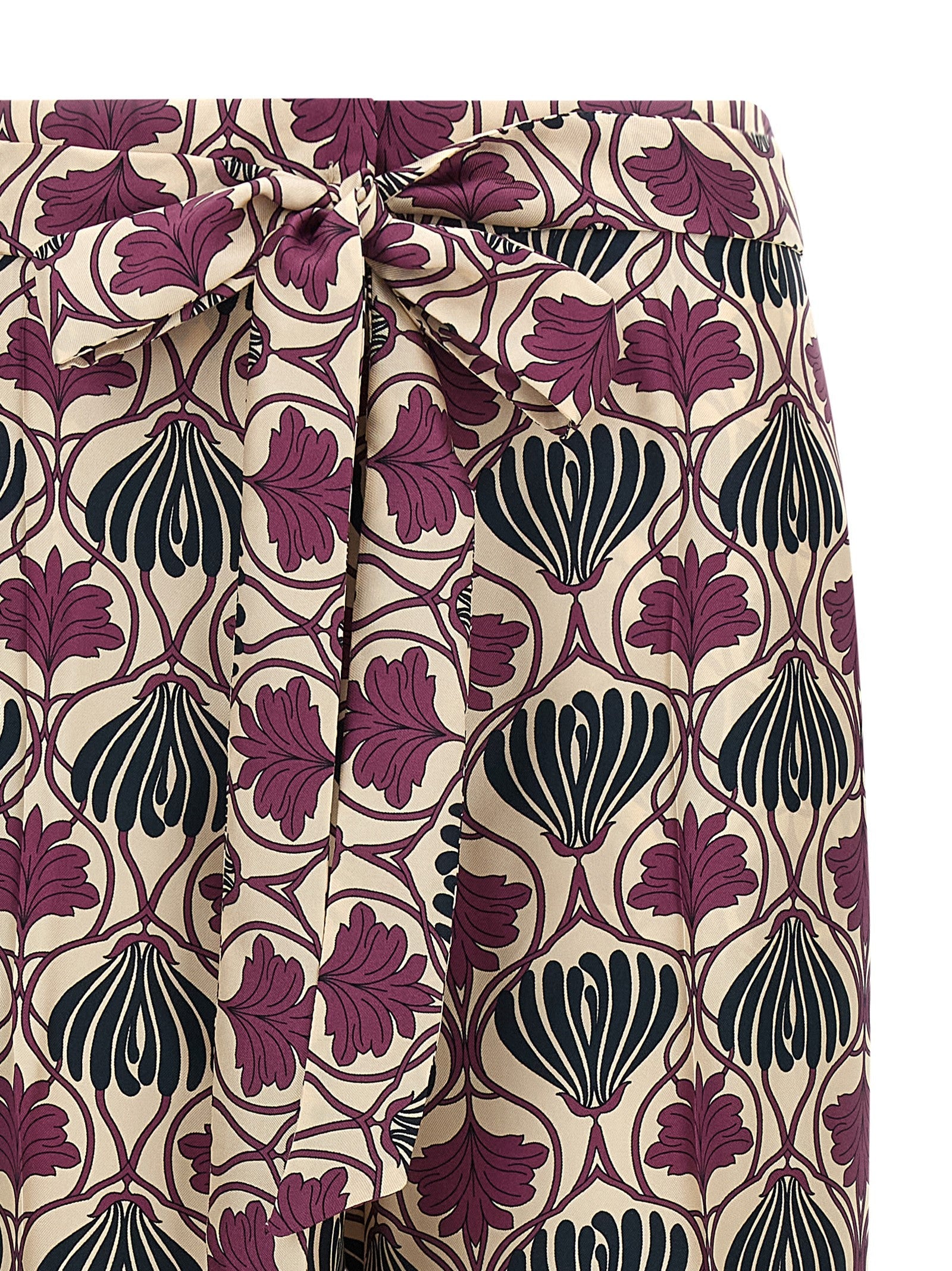 Max Mara Purple Silk Casual Pants