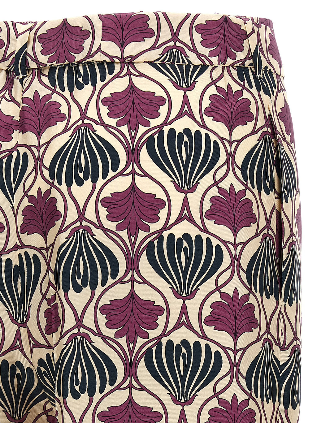 Max Mara Purple Silk Casual Pants