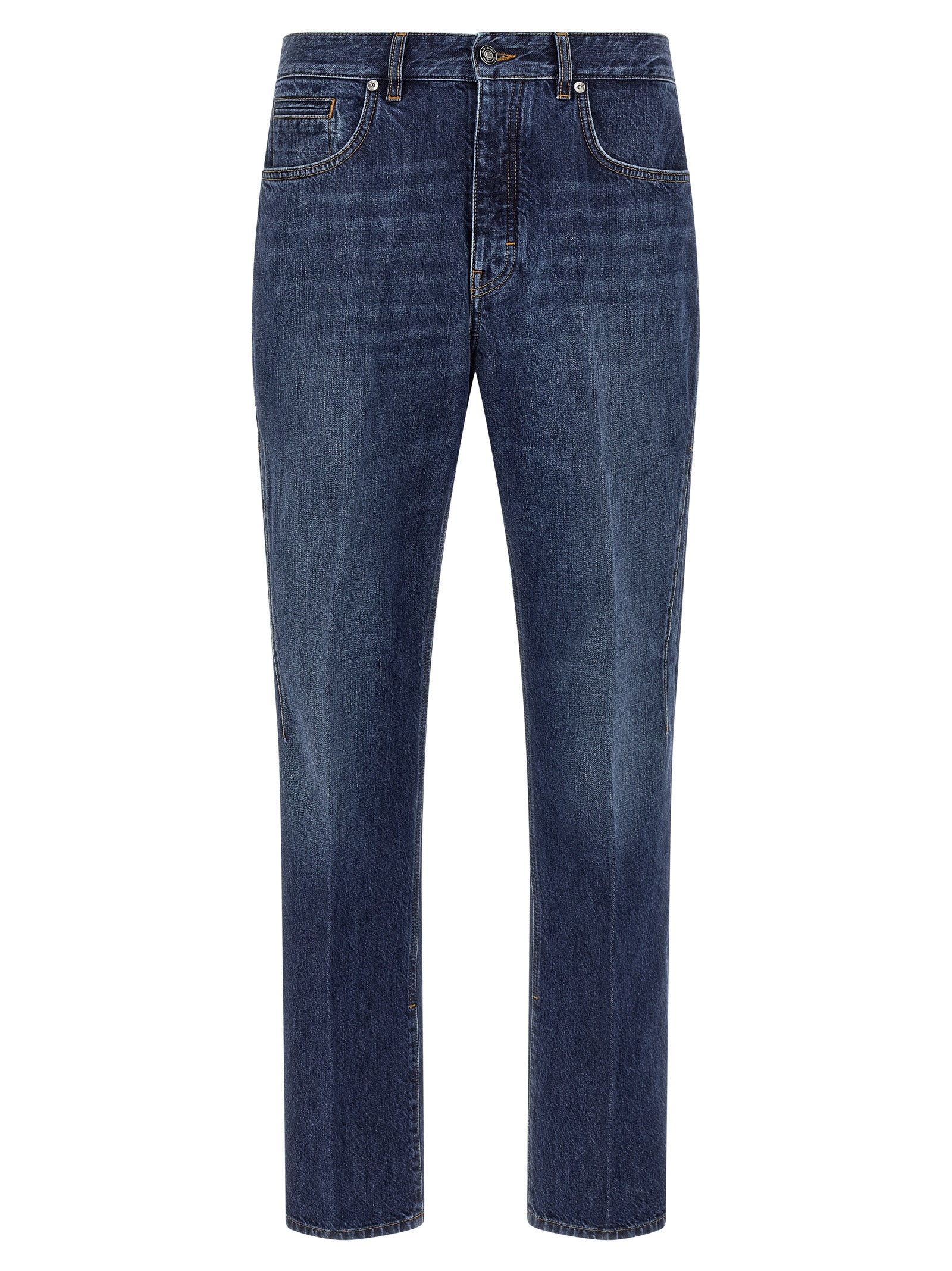 Givenchy Blue Cotton Straight-Leg Jeans