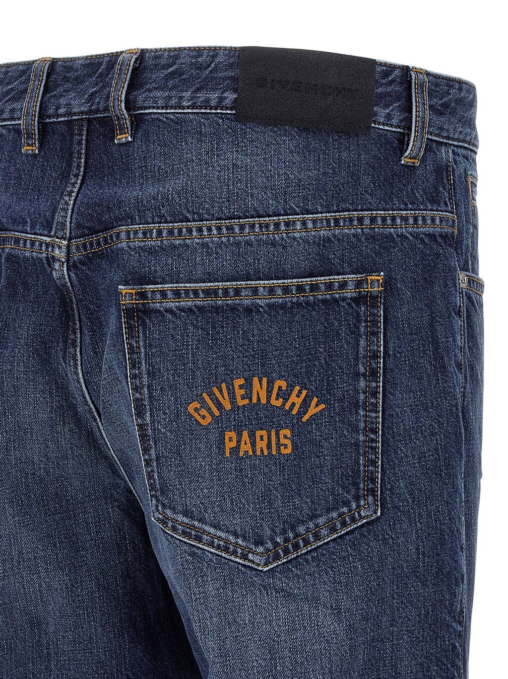 Givenchy Blue Cotton Straight-Leg Jeans