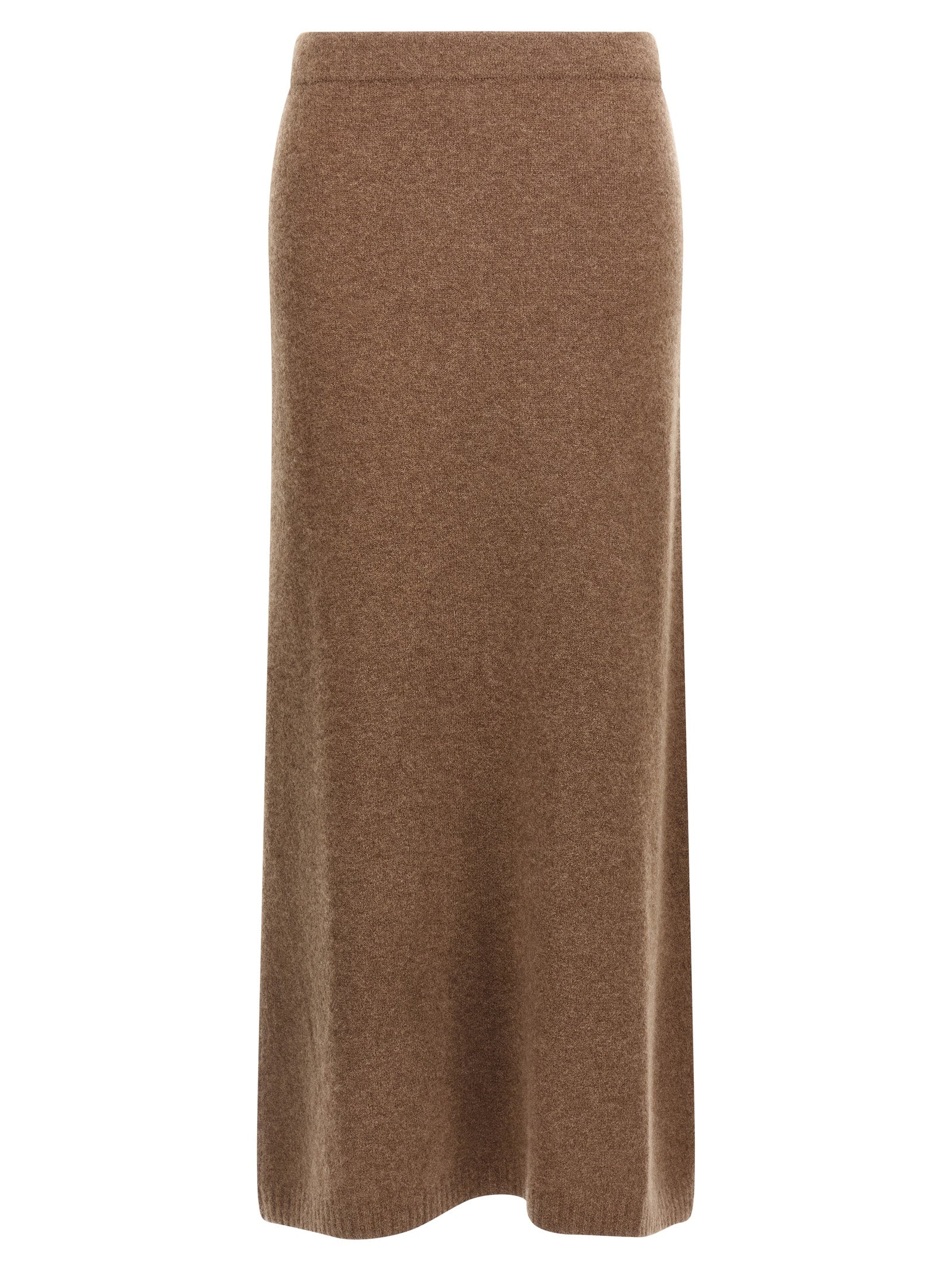 Max Mara Gray Cashmere Midi Skirt