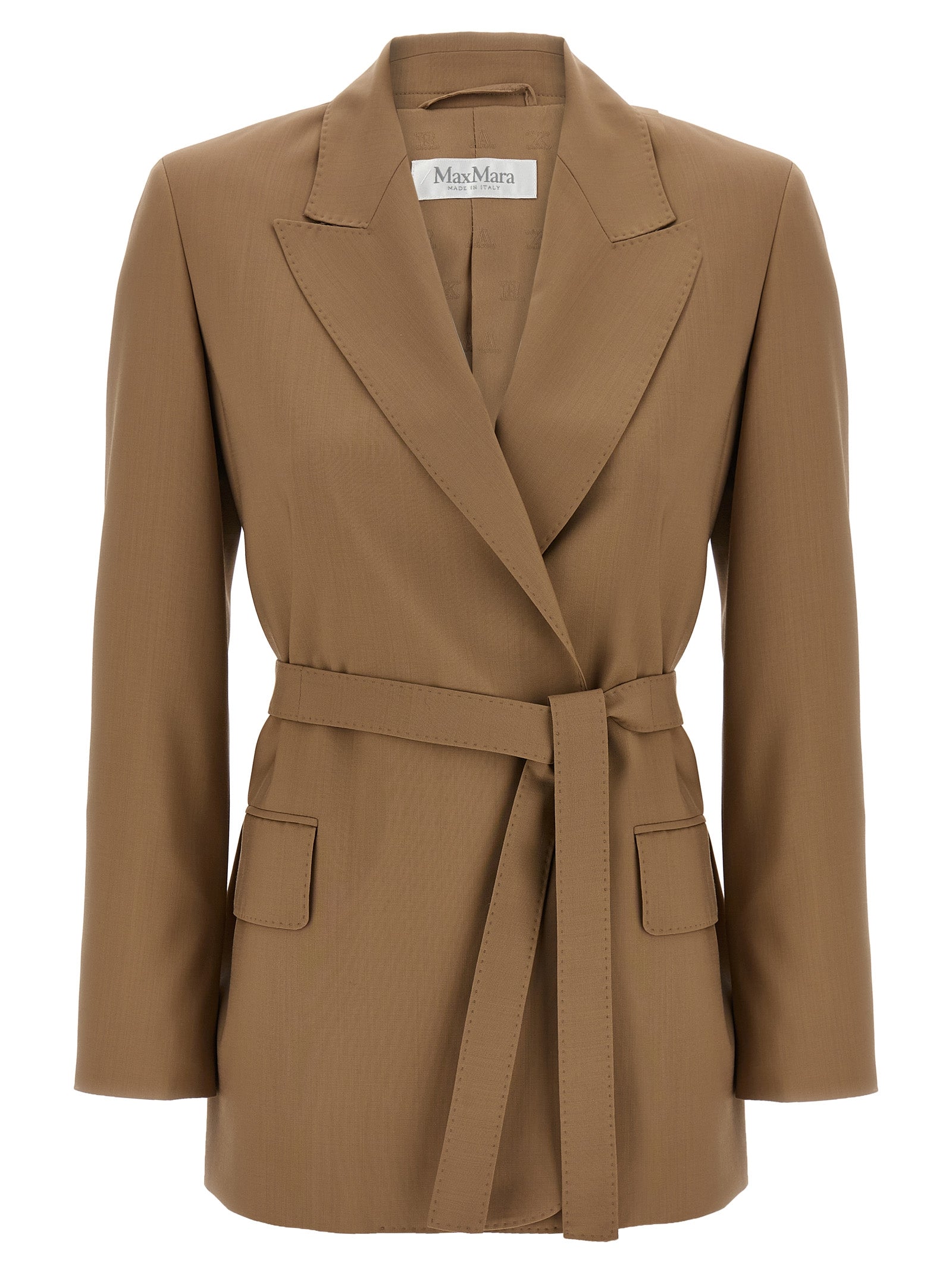 Max Mara Brown Virgin Wool Blazer