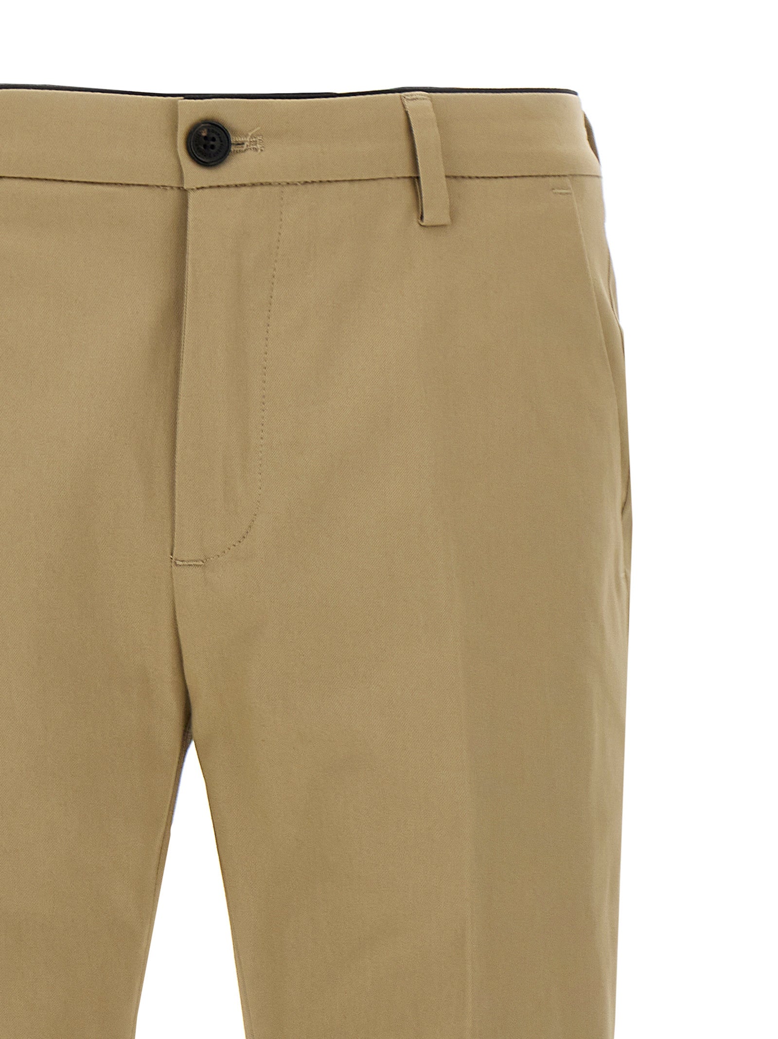 Department 5 Beige Cotton Cropped Pants