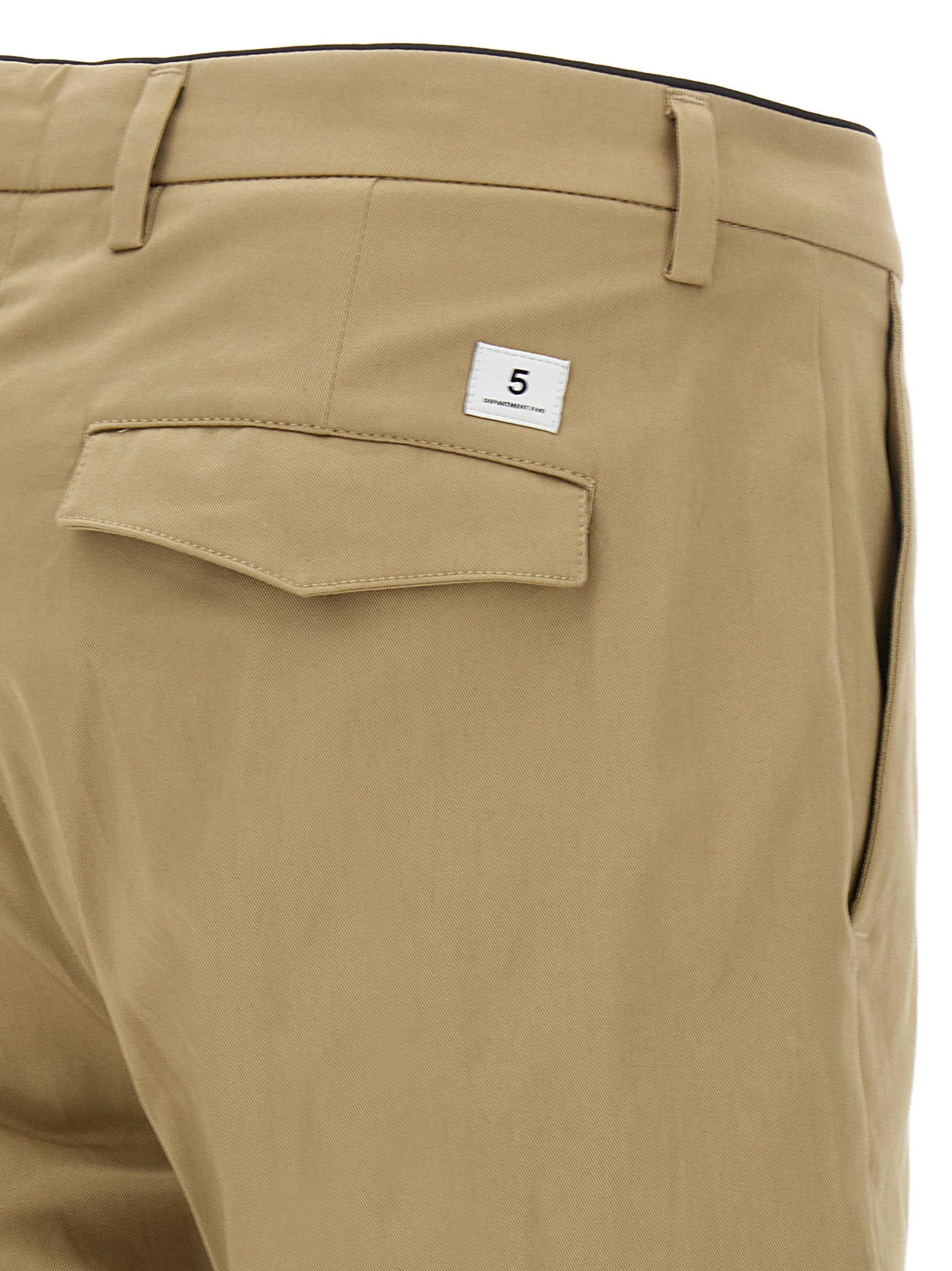 Department 5 Beige Cotton Cropped Pants