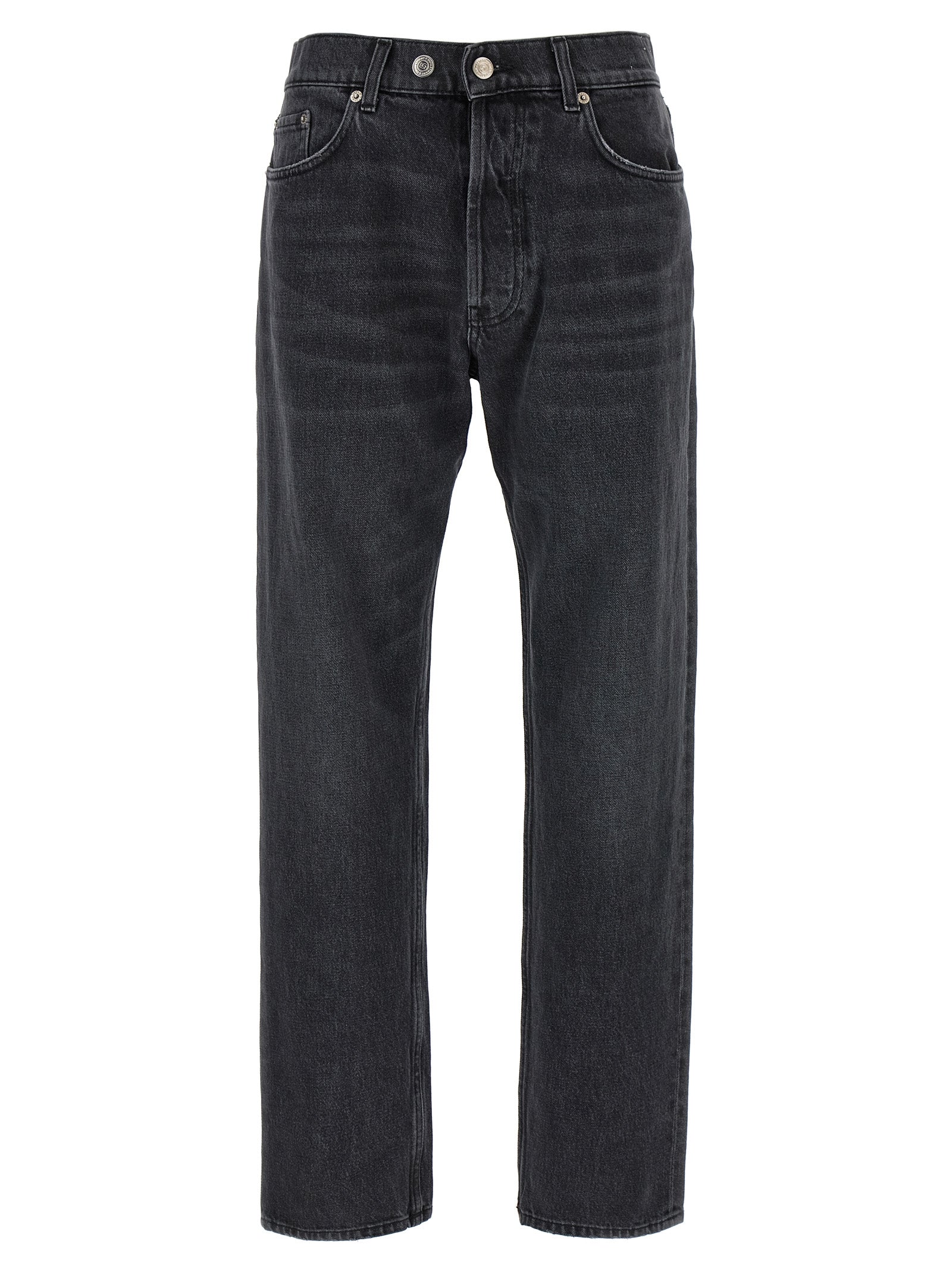 Department 5 Black Cotton Straight-Leg Jeans