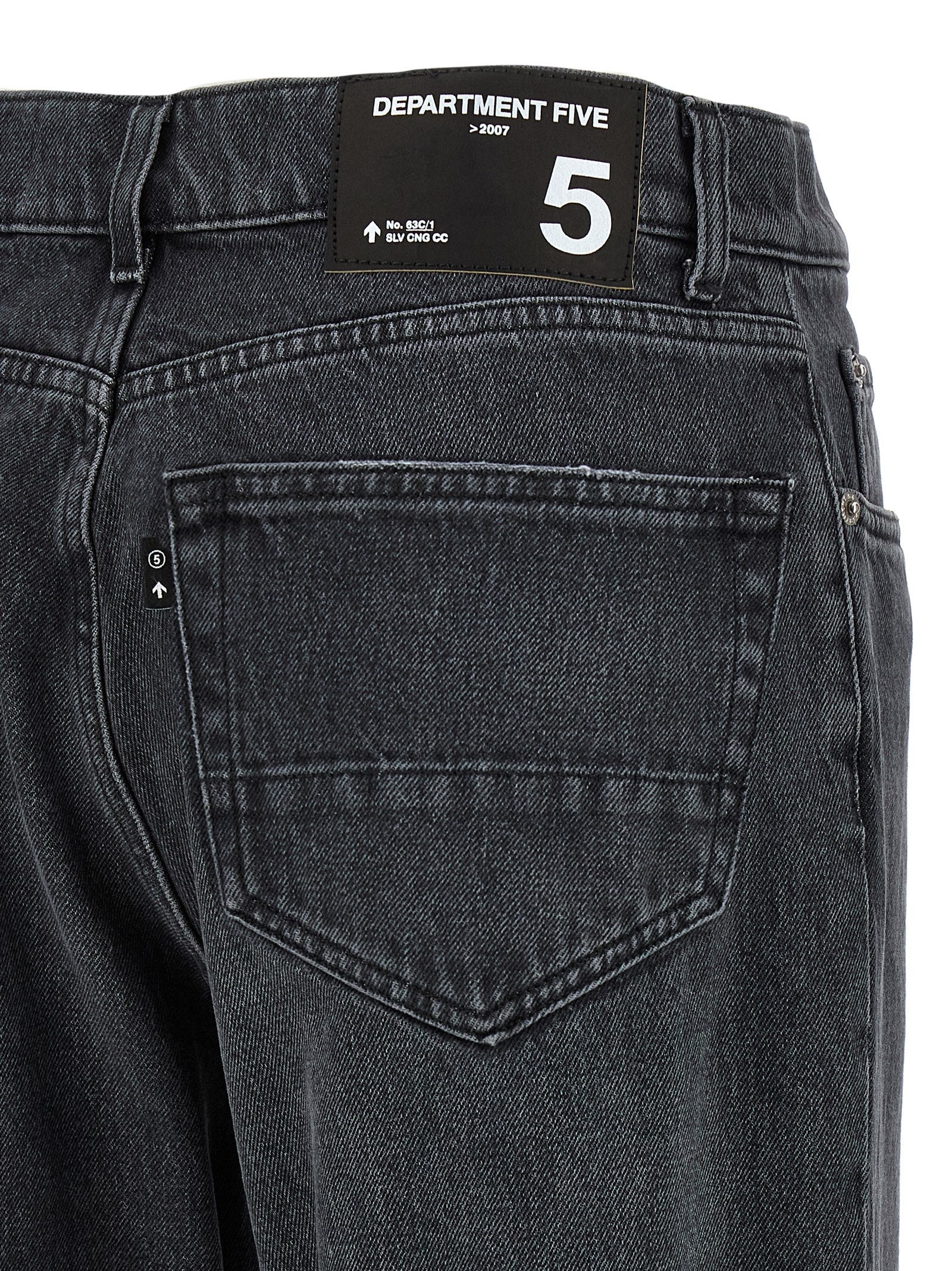 Department 5 Black Cotton Straight-Leg Jeans
